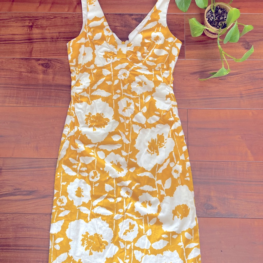 Donna Rocco New York — Mustard and White Summer Floral Dress